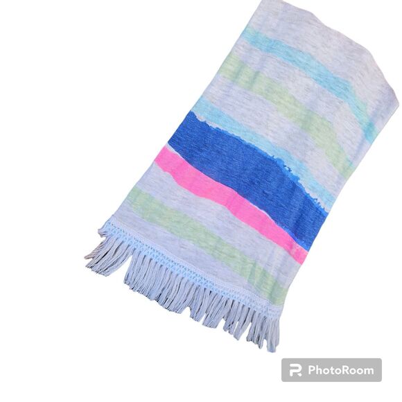 Lilly Pulitzer Getaway Coverup Cats Meow Stripe Linen Dress Resort XS 25256 Pool - Picture 3 of 4